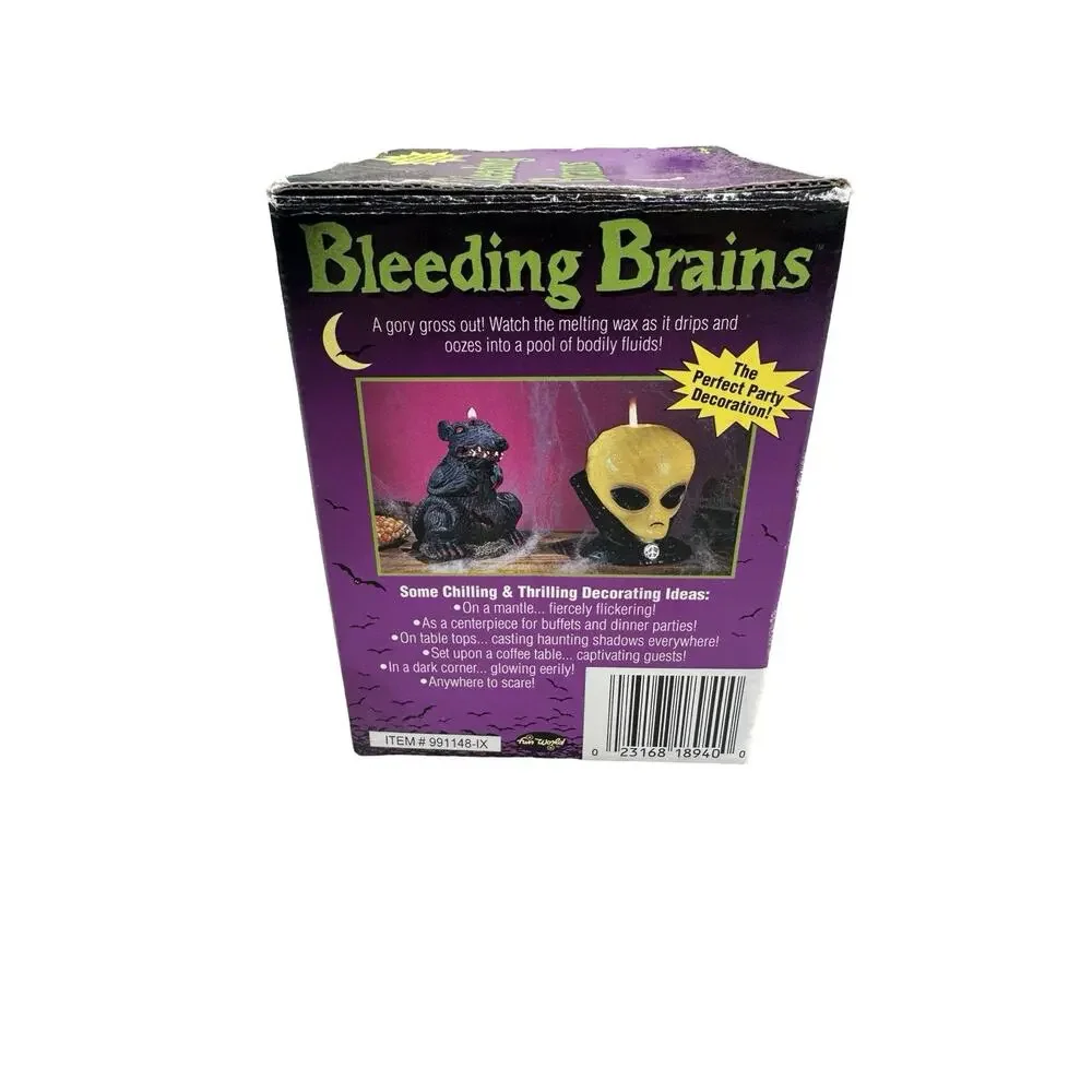 Vintage Fun World Bleeding Brains Rat Candle Wax Blood Halloween NIB Rare